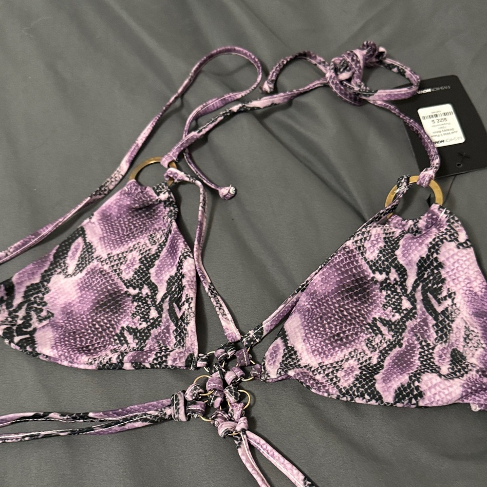 Fashion Nova Lavender Snake Print Bikini - Picture 8 of 11